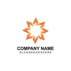Fire flame logo Template vector, for logo Oil, gas and energy