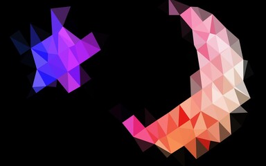 Light Multicolor, Rainbow vector polygonal template. Colorful illustration in abstract style with gradient. Completely new design for your business.