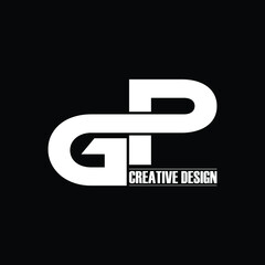 Letter GP simple logo design vector