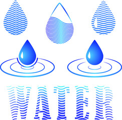 Abstract symbol of water drops. Water drop Logo Template vector illustration design.