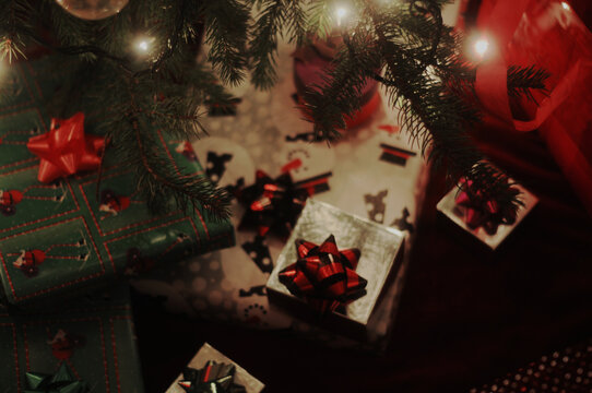Christmas Presents Under The Tree - Powered by Adobe