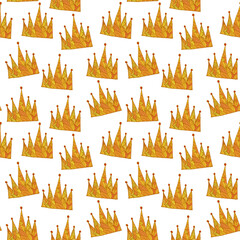 Coronation crowns on white