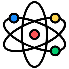 
A flat vector style of nuclear physics, editable icon
