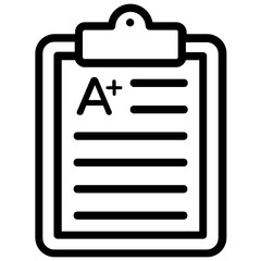 
Vector design of academic file, icon of grade sheet 
