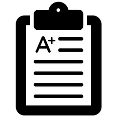 
Vector design of academic file, icon of grade sheet 
