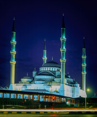 Kocatepe Moschee bei Nacht,  Ankara, Türkei
