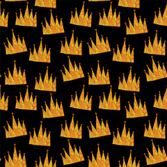 Coronation crowns on black