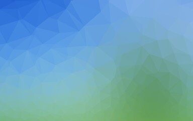 Fototapeta premium Light Blue, Green vector abstract polygonal cover. Shining colored illustration in a Brand new style. The best triangular design for your business.