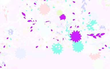 Light Multicolor vector elegant template with flowers