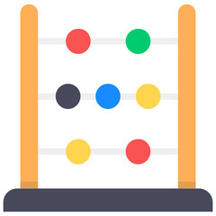 
Primary counting education, icon of abacus 
