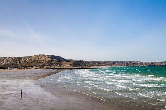 Man standing alone at the beach