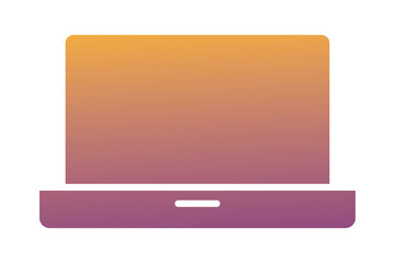 laptop computer portable degradient style icon