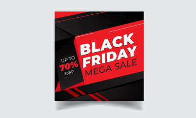 Black Friday Sale Background,  modern red and black abstract background
