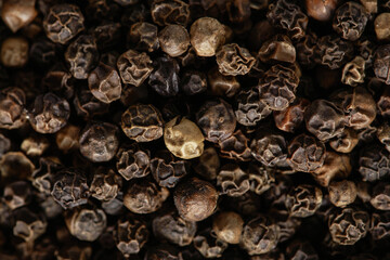 Black pepper peas close-up.