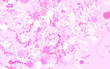 Obraz na płótnie Canvas Light Pink vector elegant background with flowers, roses.