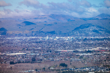 View over Christchurch in New Zealand