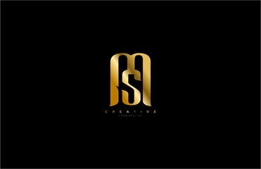 MS connection simple monogram logo