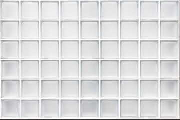 White glass block wall seamless background and texture - 380333245