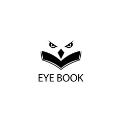 eagle eye book creative logo black illustration design vector