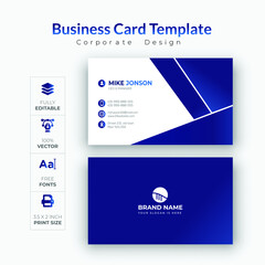 Blue Corporate Vector Business Card Templates