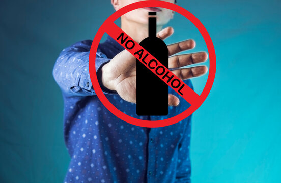 man refuses to drink illustration