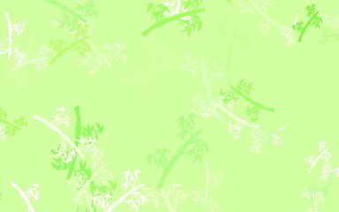 Fototapeta na wymiar Light Green, Yellow vector doodle background with branches.
