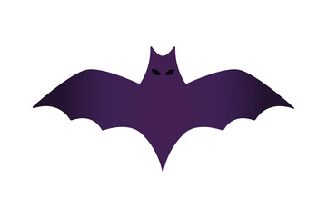 halloween bat flying flat style icon