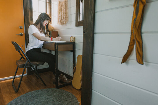 girl in corner desk