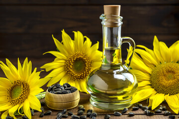 Sunflower oil and sunflower seeds