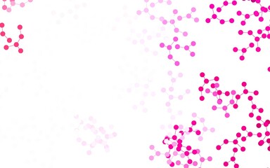 Light Purple, Pink vector pattern with artificial intelligence network.