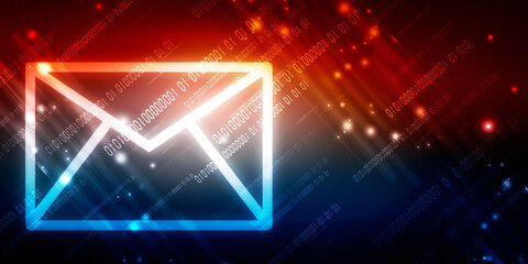 2d illustration envelope background 