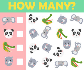 Counting. Game for Preschool Children. Educational a mathematical game. Educational game for children.