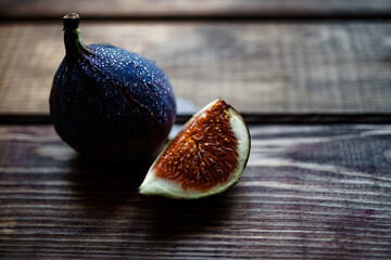 figs on a wooden background