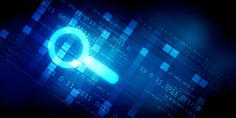 2d illustration Safety concept: Closed Padlock on digital background