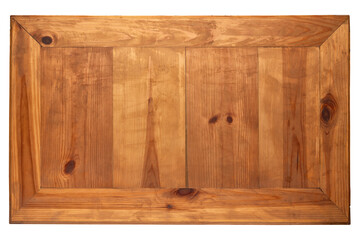 Wooden textured board on white background. Stand made of wood.