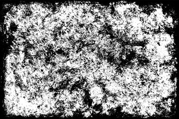 Grunge texture. Black and white background. Black scratches, scuffs, chips, blotches. A monochrome backdrop. Vector graphics