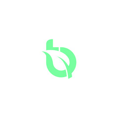 B logo green vector icon illustration