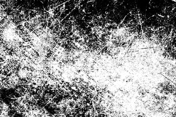 Grunge texture. Black and white background. Black scratches, scuffs, chips, blotches. A monochrome backdrop. Vector graphics