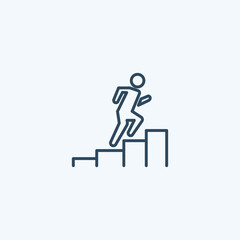 Career Icon Vector. Job promotion icon. Career ladder