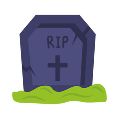 Obraz premium halloween rip grave design, happy holiday and scary theme Vector illustration