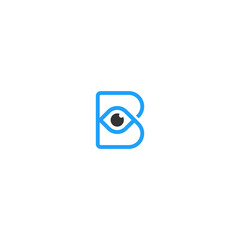 B logo eye vector icon illustration © nur