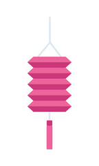 pink chinese paper lamp hanging icon
