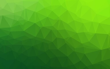 Light Green vector low poly cover. Glitter abstract illustration with an elegant design. The best triangular design for your business.