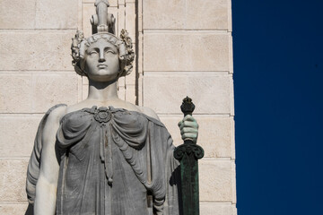 Statue on monument to Constitution of 1812