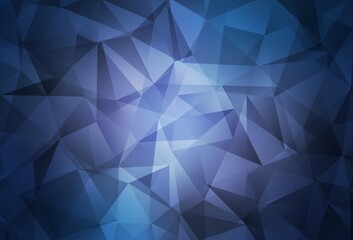 Dark Purple vector abstract polygonal pattern.