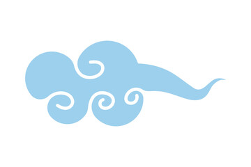 chinese cloud sky isolated icon