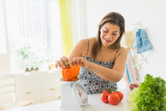 Woman preparing meal