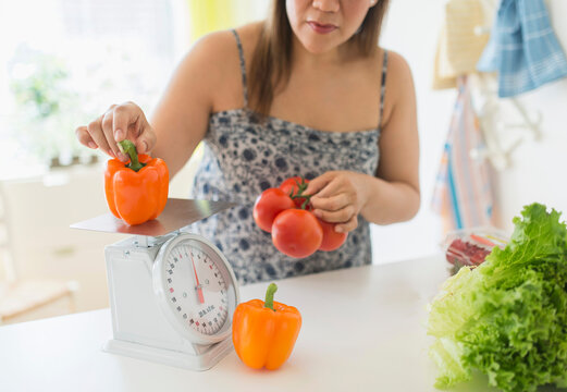 Woman preparing meal