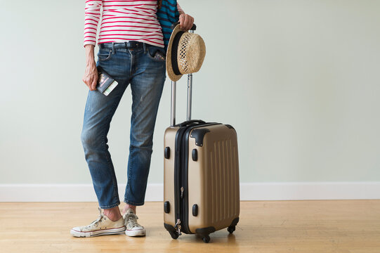 Woman ready to go on vacations