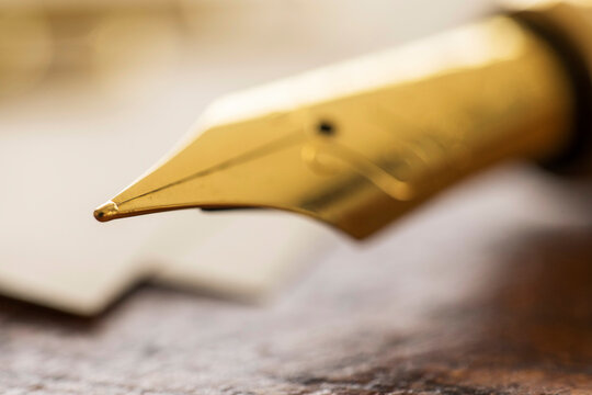 Close up of fountain pen